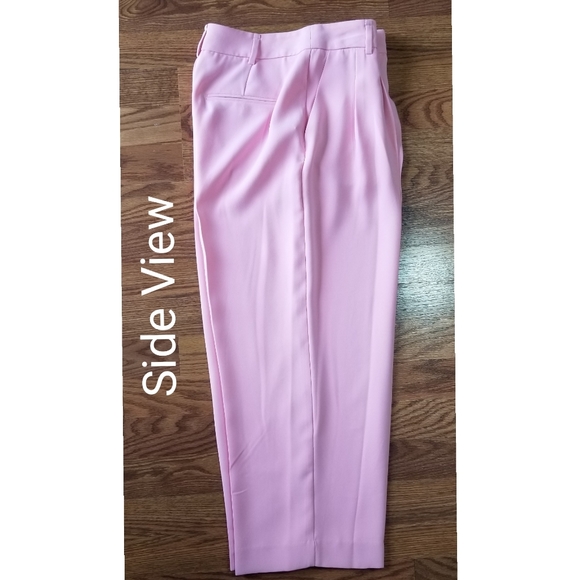 high-waisted cropped bubblegum pink pants (2) - Picture 3 of 11